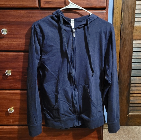 Tultex Tops Tultex Kelly Bee Dark Navy Blue Zipup Hoodie Sweatshirt